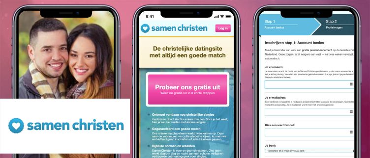 Screenshots SamenChristen app