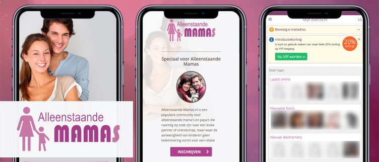 Screenshots Alleenstaande Mama’s app