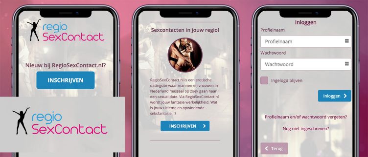 Screenshots RegioSexcontact app