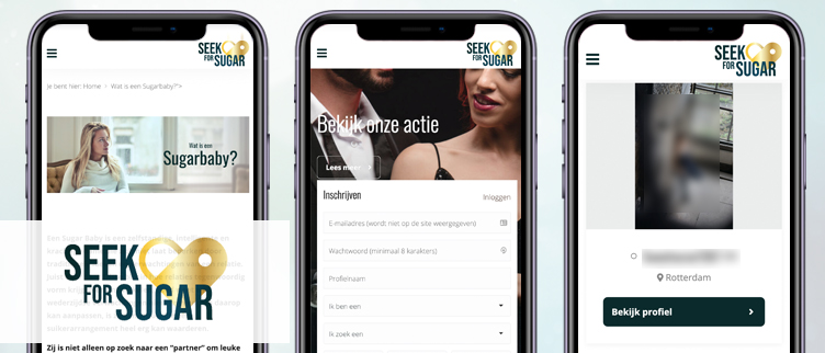 Screenshots SeekForSugar app