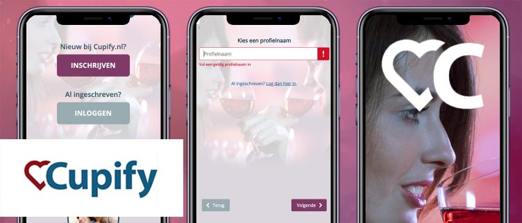 Screenshots Cupify app