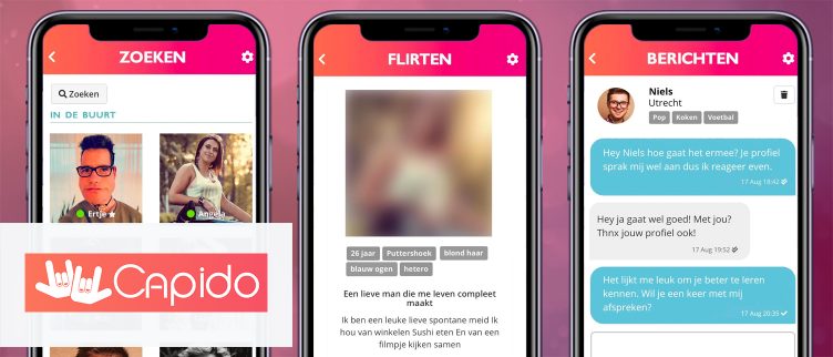 Screenshots Capido app