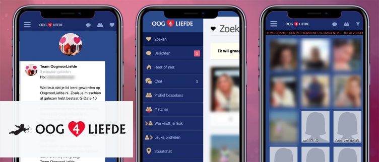 Screenshots Oogvoorliefde app