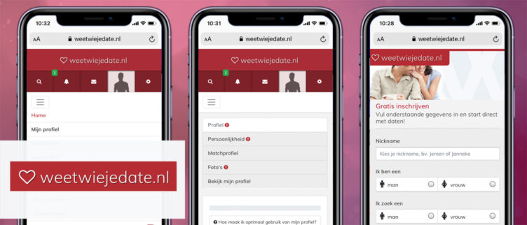 Screenshots WeetWieJeDate app