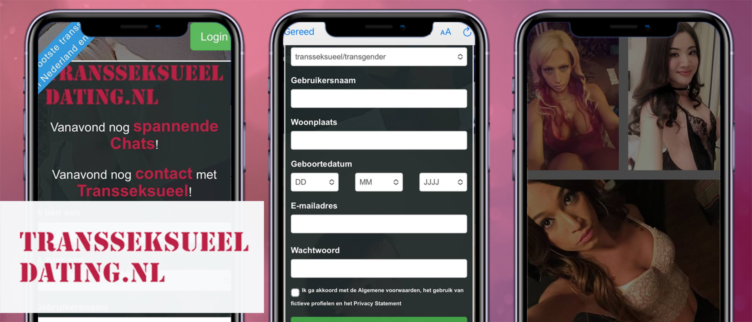 Screenshots Transseksueeldating.nl app