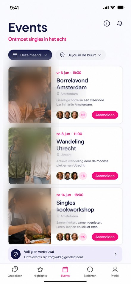 Lexa events bekijken