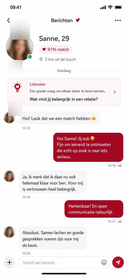 Parship berichten en ijsbreker gebruiken
