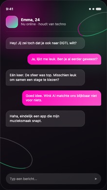 Wink chat gesprek