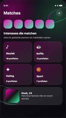Wink matches en interesses