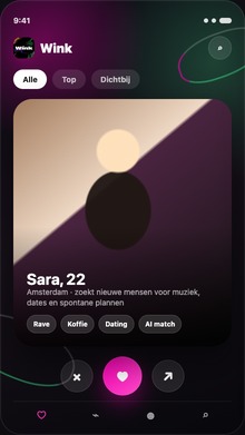 Wink dating app ontdekken