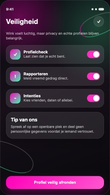 Wink veiligheid en profielcheck