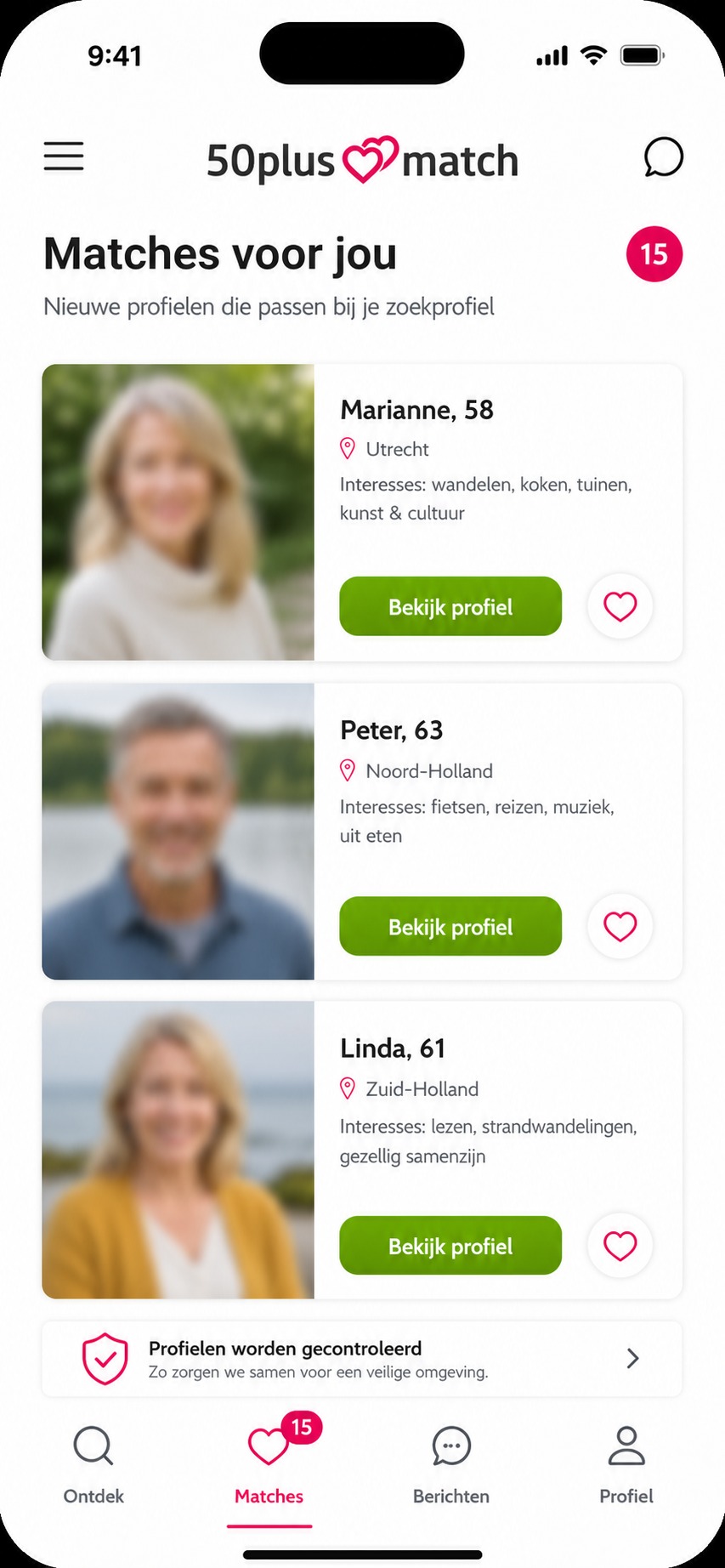 50plusmatch matches bekijken voor 50-plussers